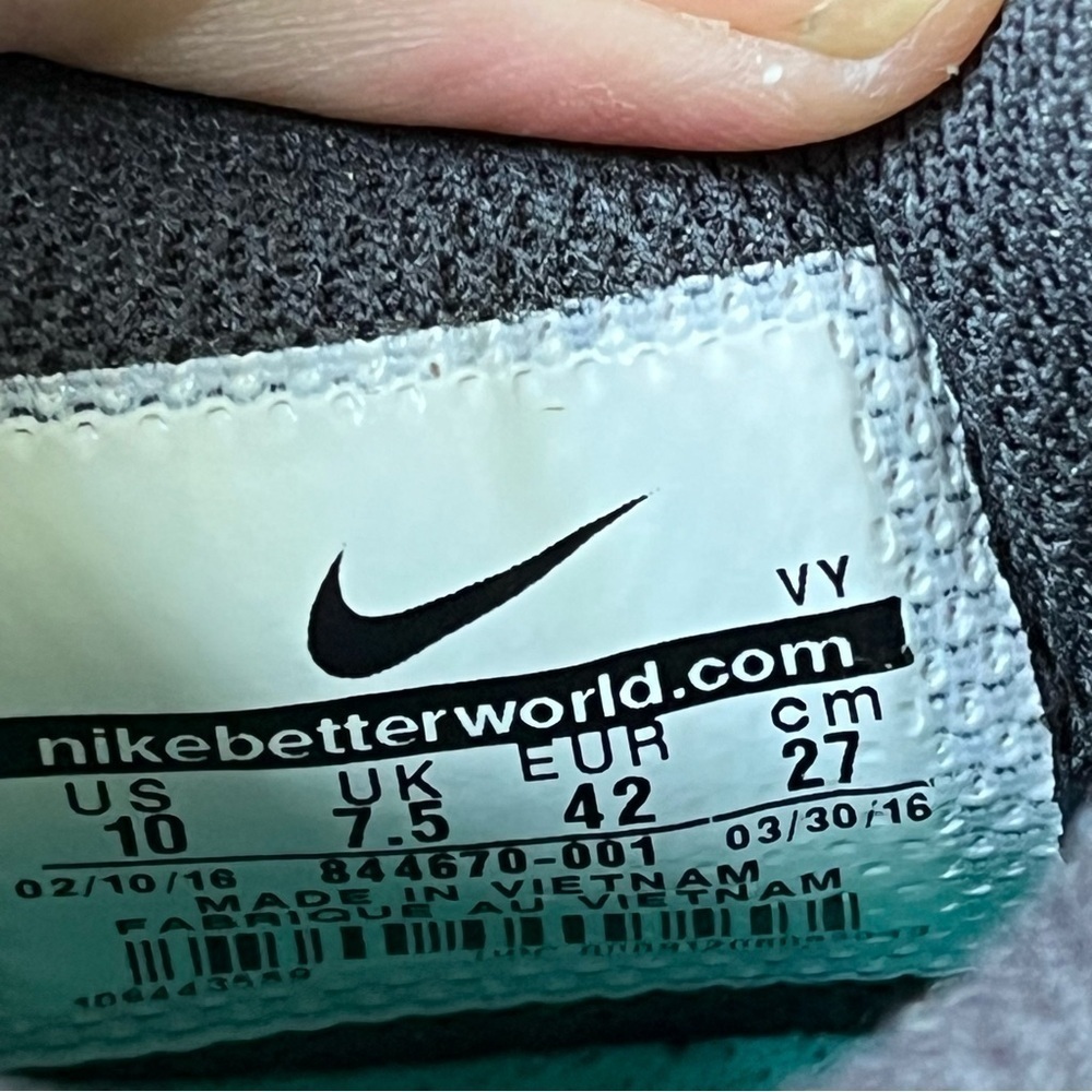 Nike FS Lite Run 3 Running Women’s Black Teal Athletic Shoes Size 10 Lightweight - Picture 10 of 12